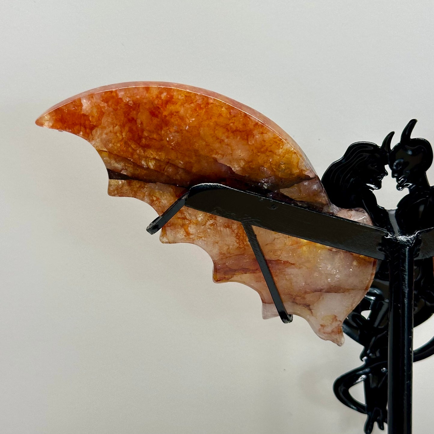 Fire Quartz Fairy Wings On Stand