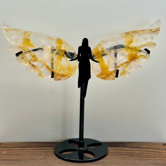 Golden Healer Wings On Stand