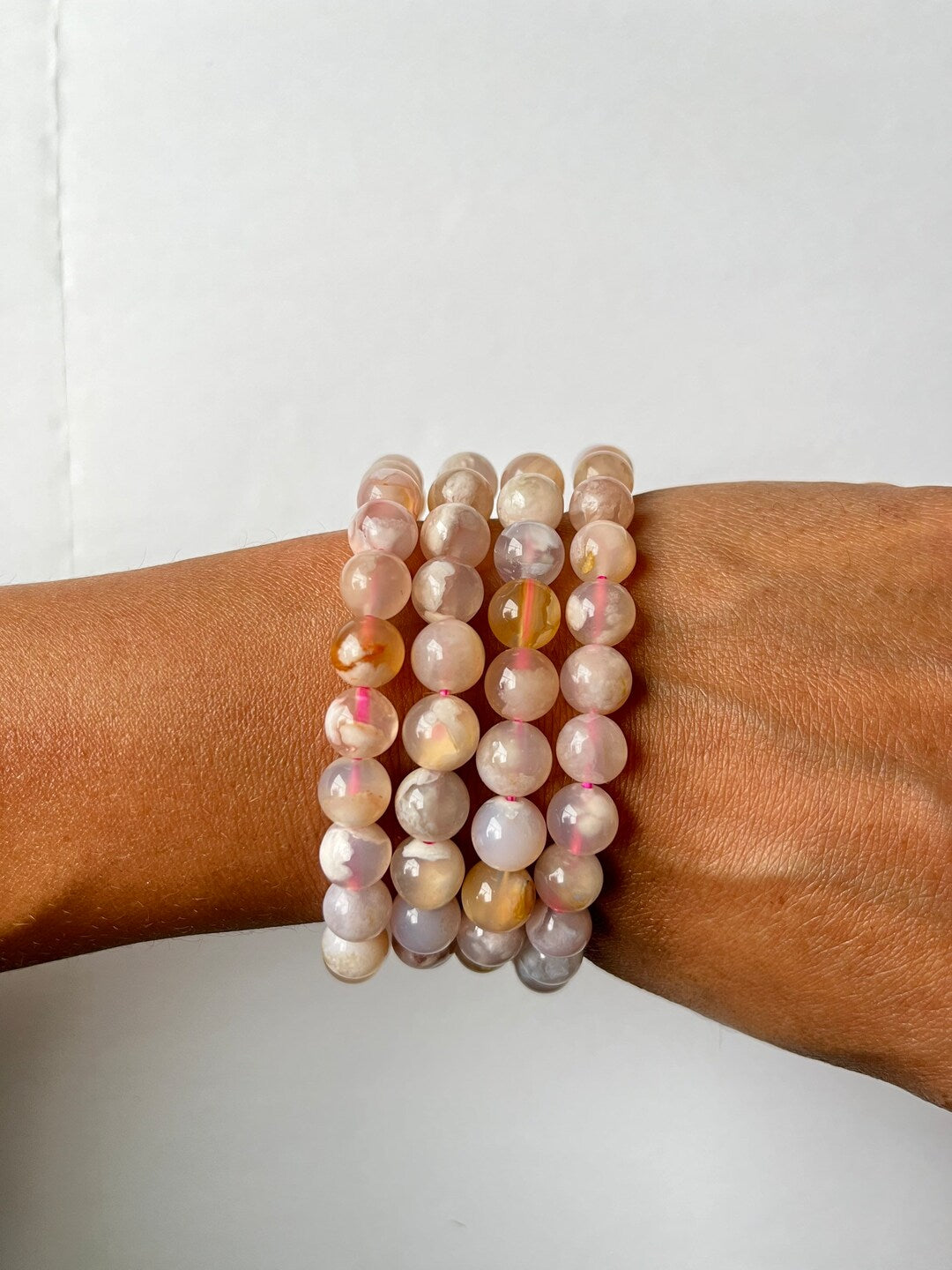 Flower Agate 6mm Bracelets