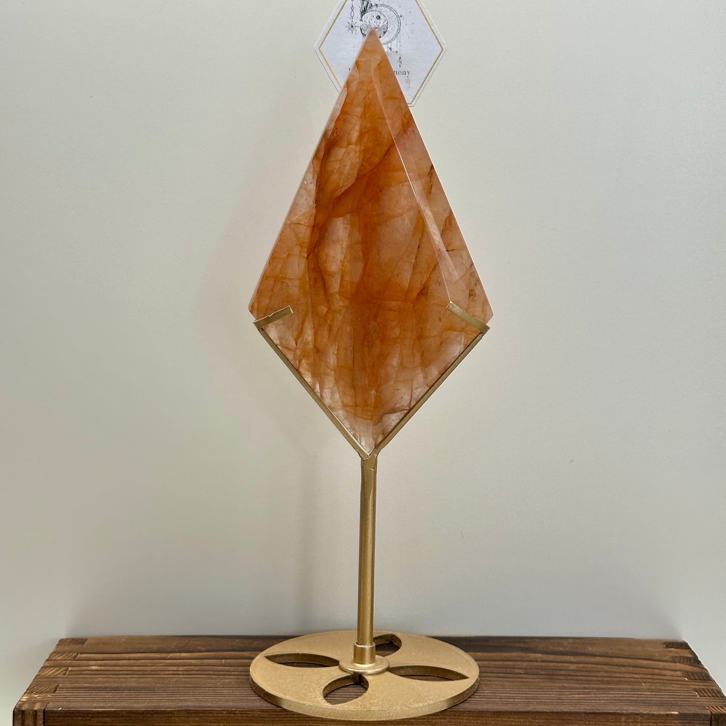 Fire Quartz Diamond On Stand