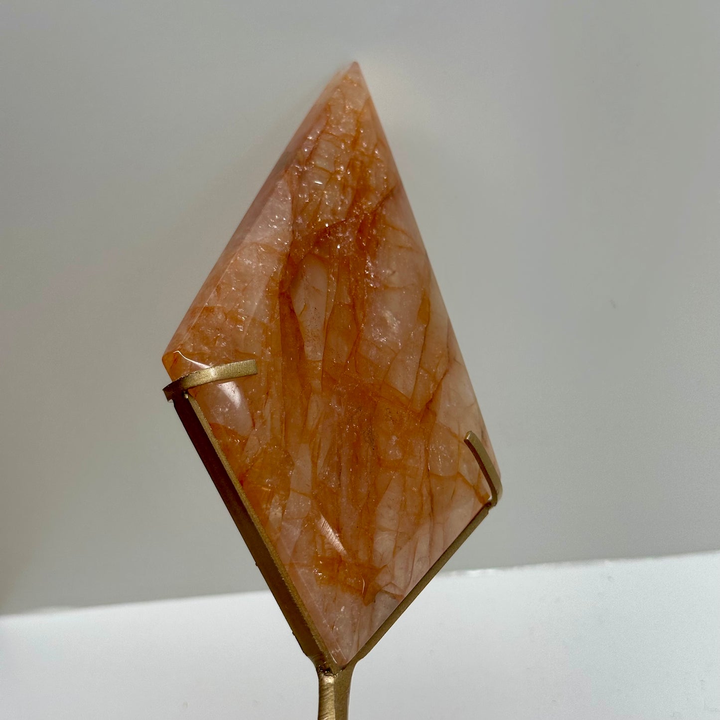 Fire Quartz Diamond On Stand