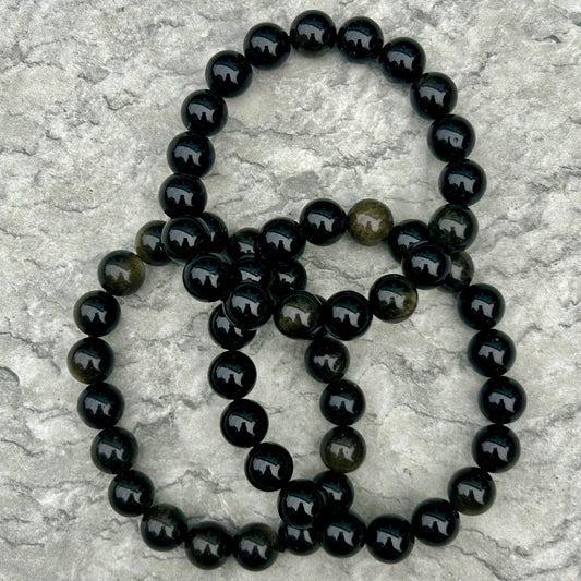 Gold Sheen Obsidian 10mm Bracelet