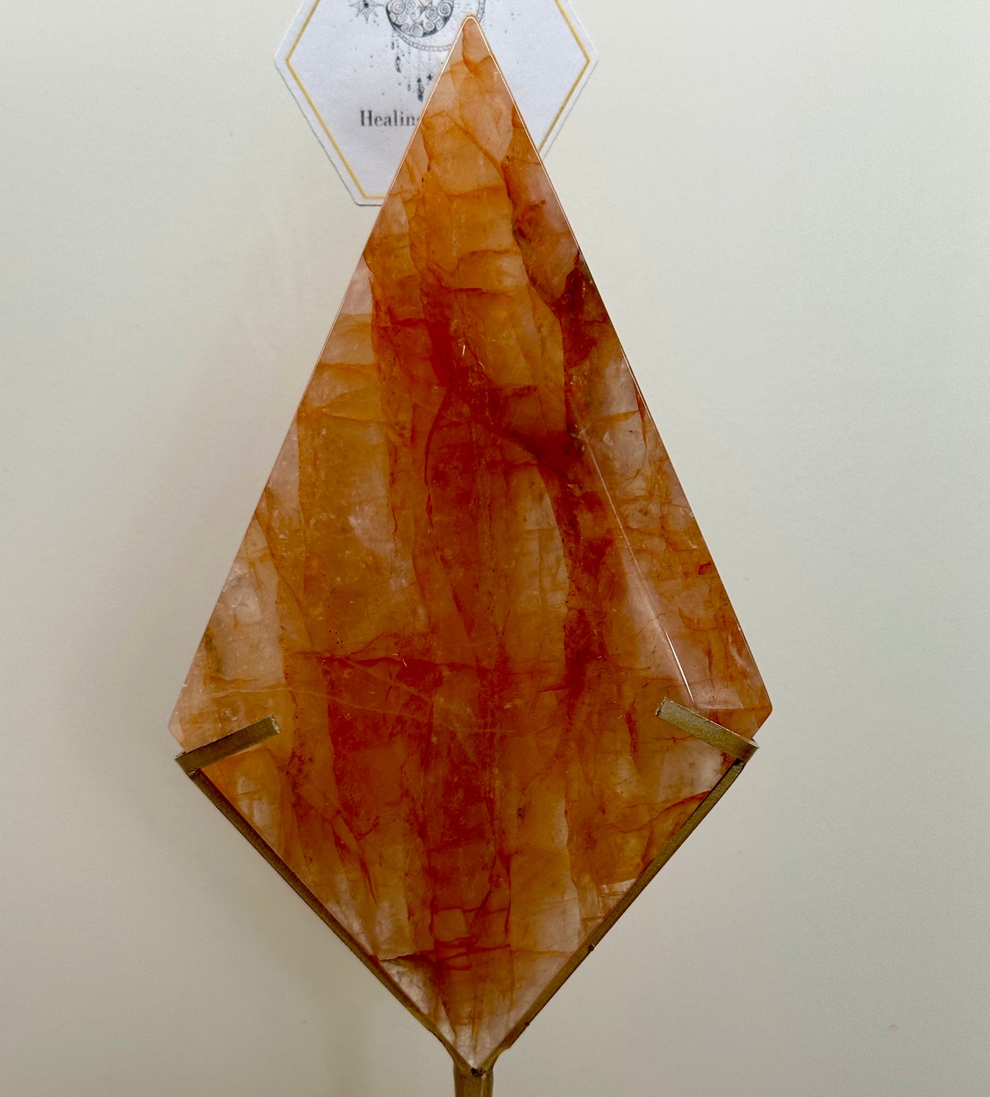 Fire Quartz Diamond On Stand