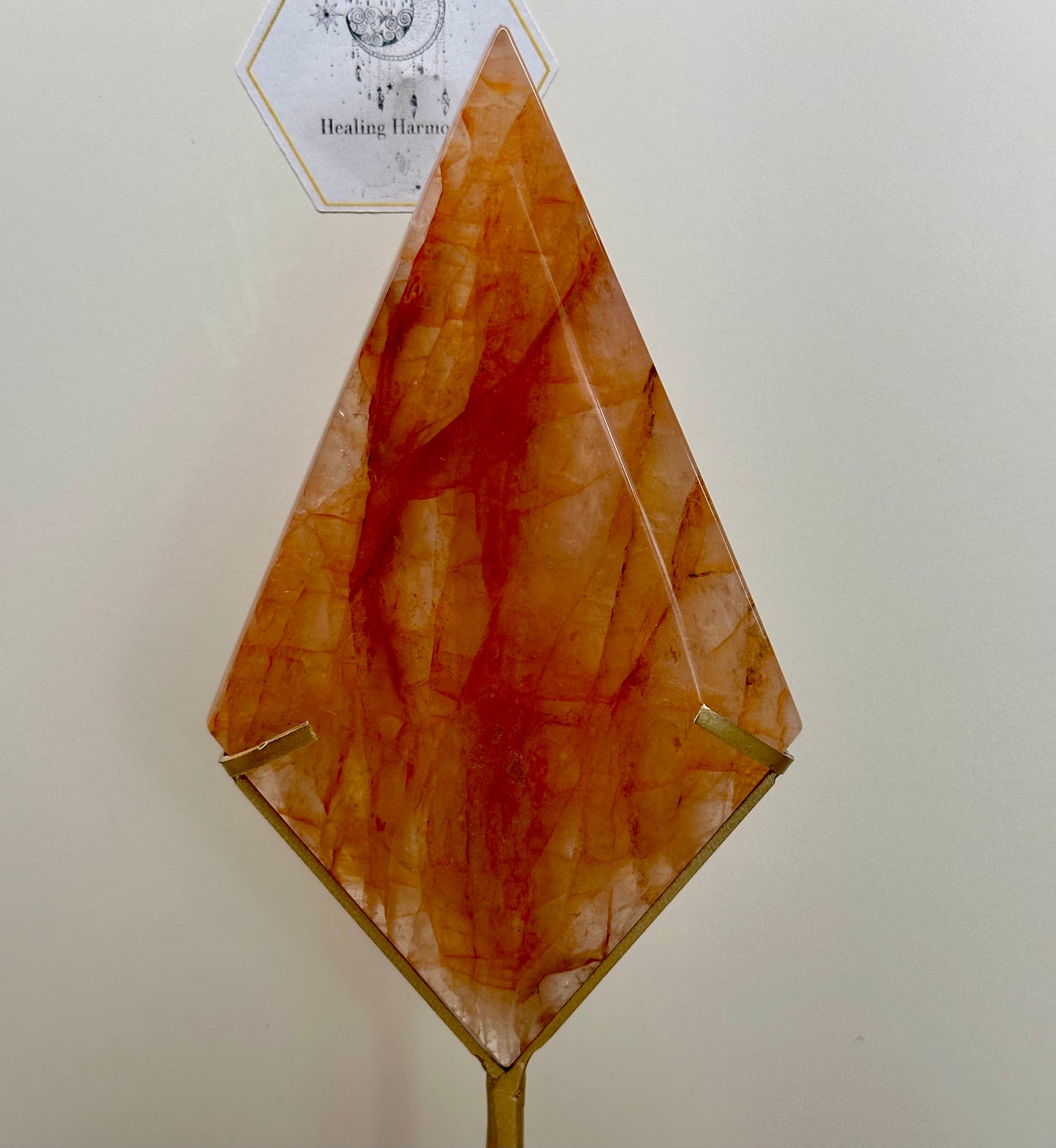 Fire Quartz Diamond On Stand