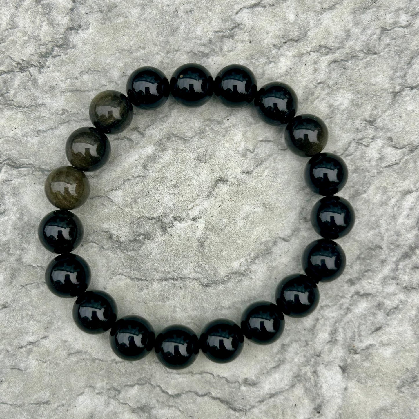 Gold Sheen Obsidian 10mm Bracelet