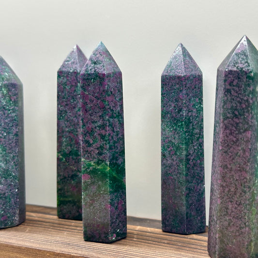 Ruby Green Kyanite Towers