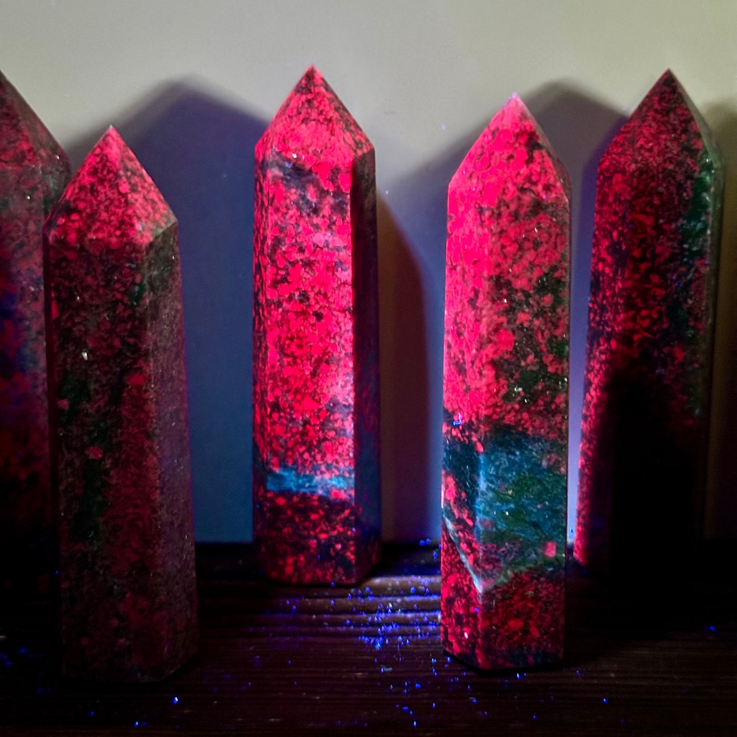 Ruby Green Kyanite Towers