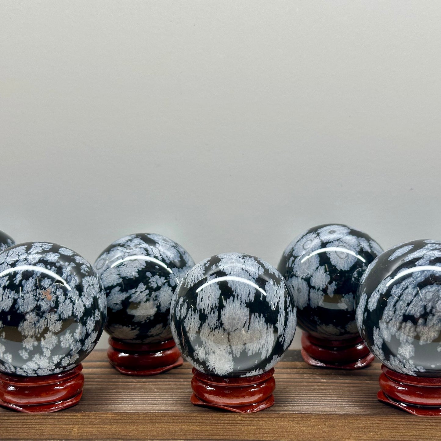 Snowflake Obsidian Spheres