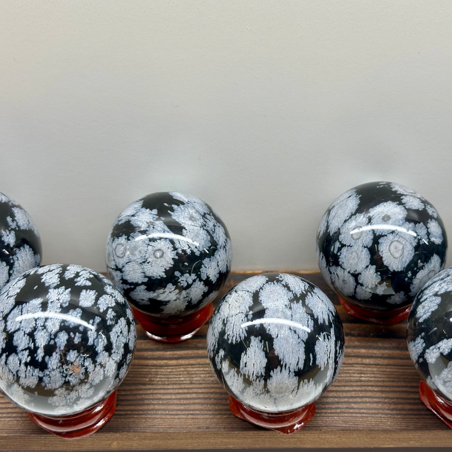Snowflake Obsidian Spheres
