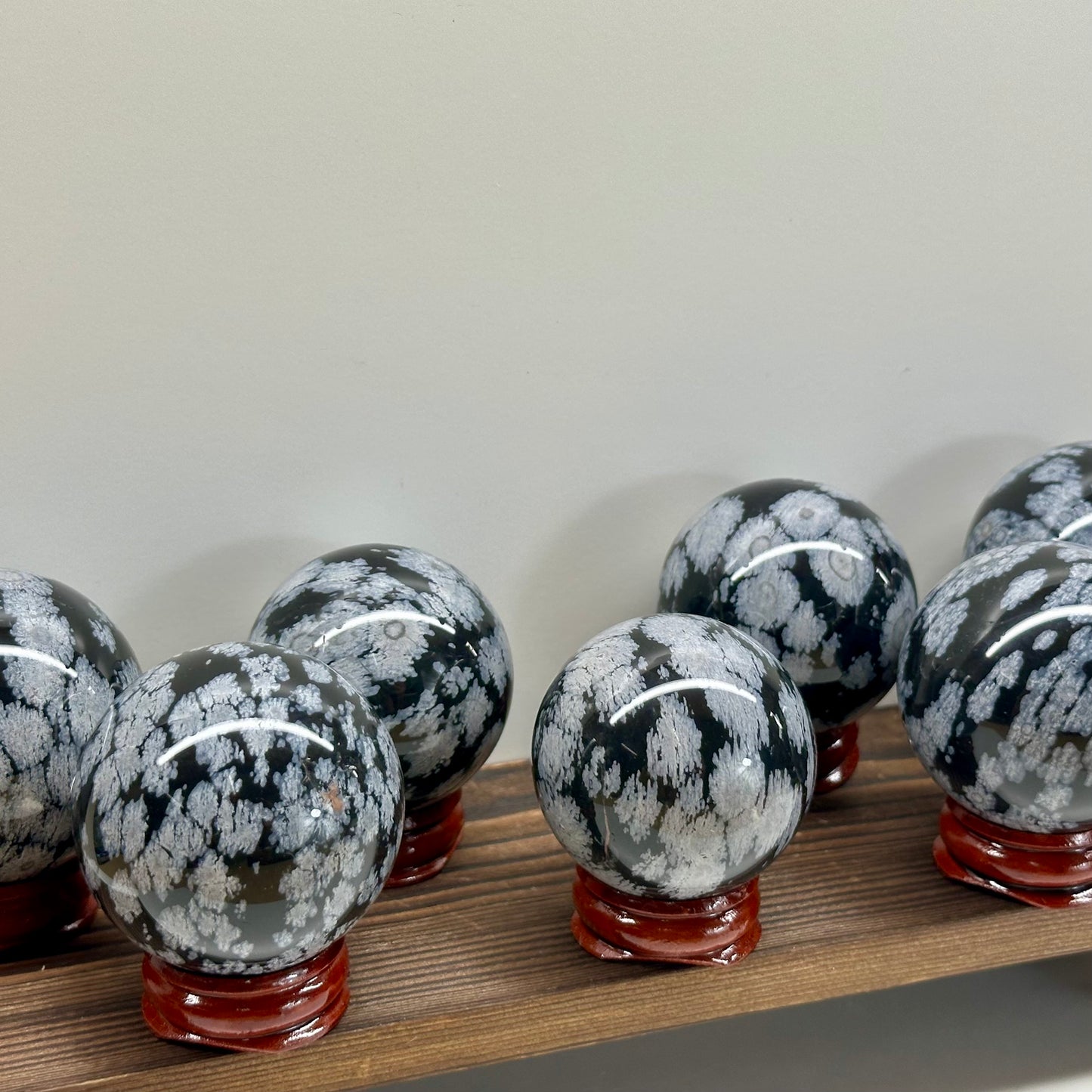 Snowflake Obsidian Spheres