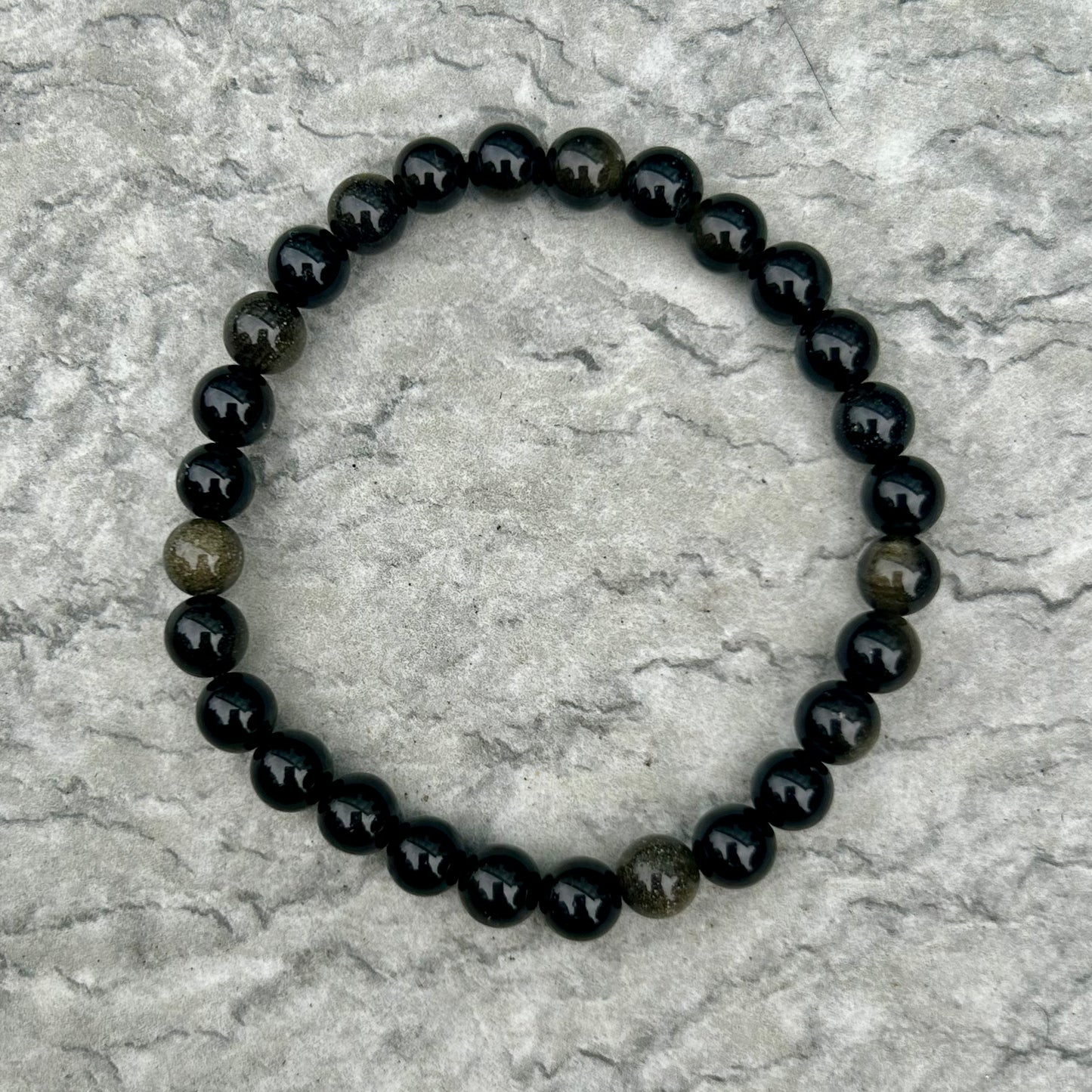 Gold Sheen Obsidian 6mm Bracelet