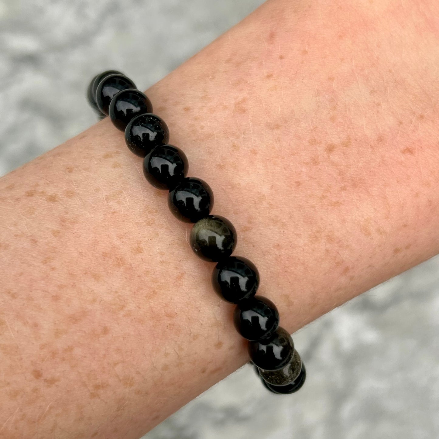 Gold Sheen Obsidian 6mm Bracelet