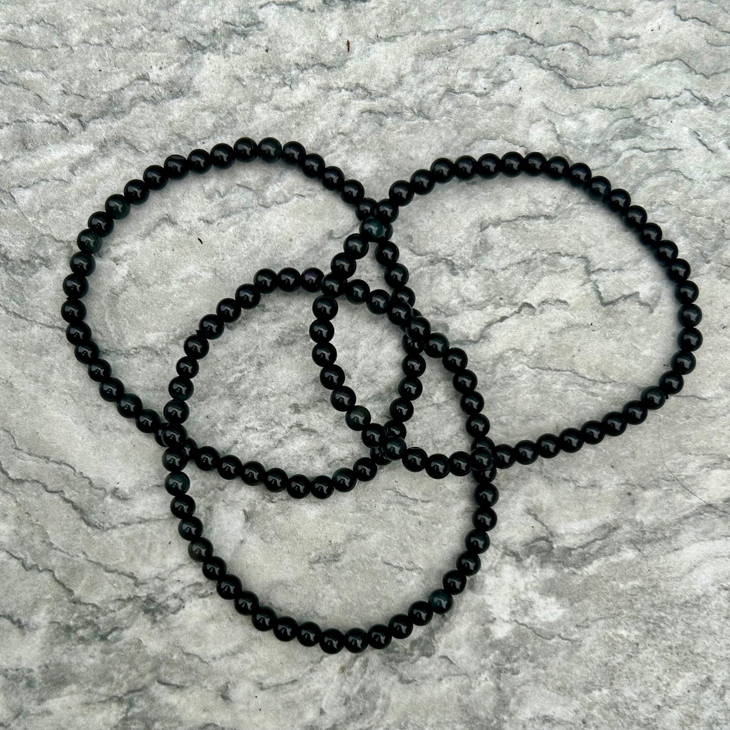 Obsidian Bracelet 4mm
