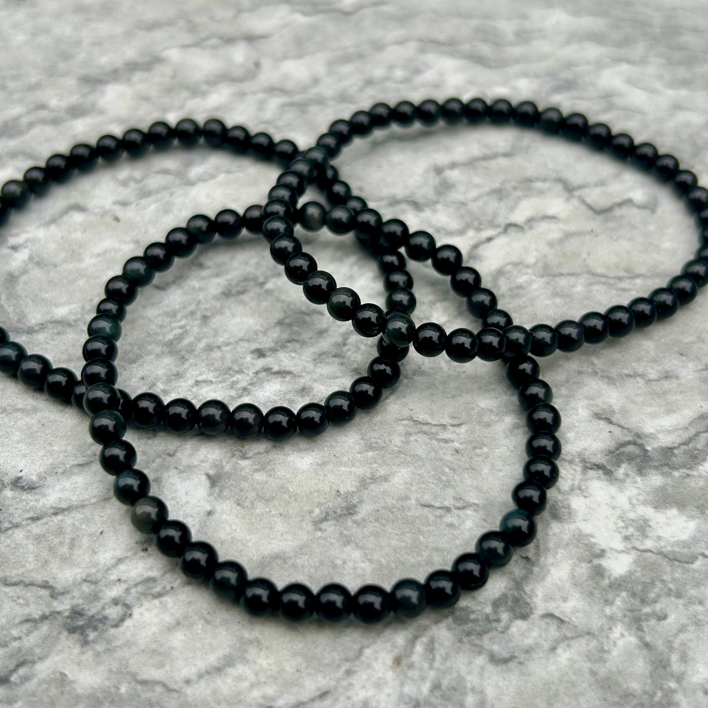 Obsidian Bracelet 4mm