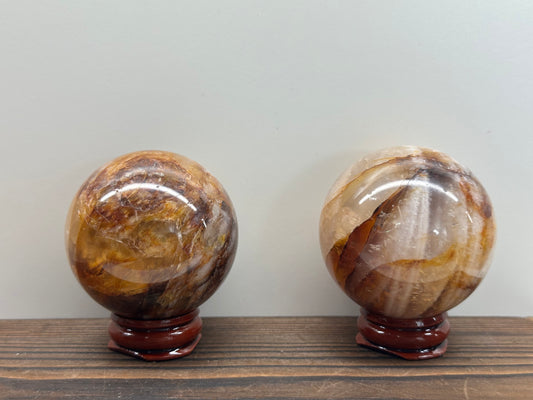 Fire Quartz & Golden Healer Spheres