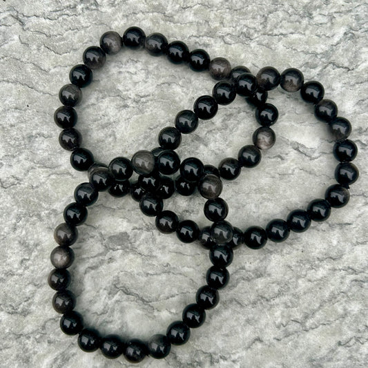 Silver Sheen Obsidian 8mm