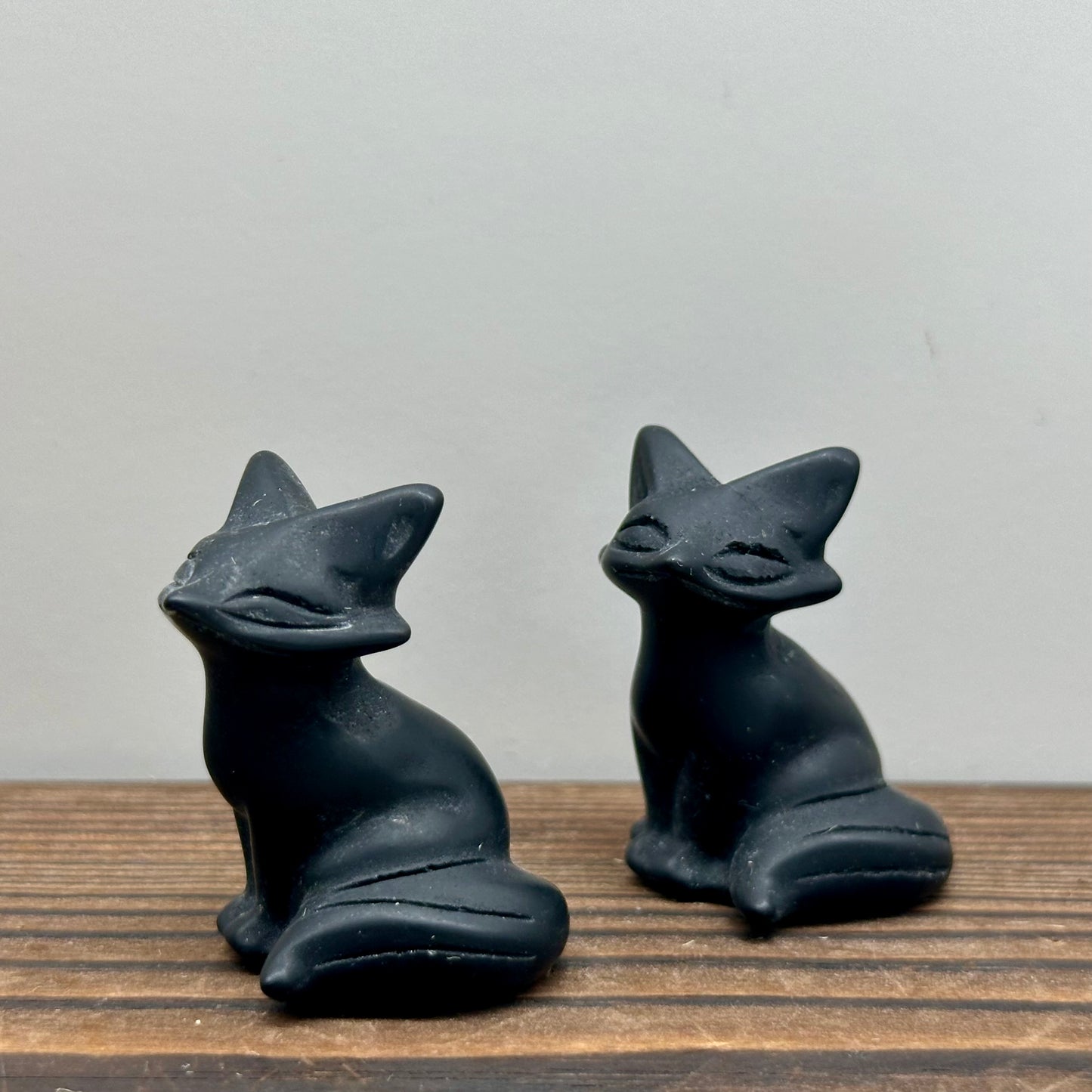 Obsidian Fox Carving