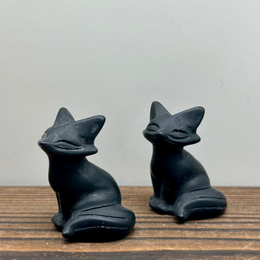 Obsidian Fox Carving