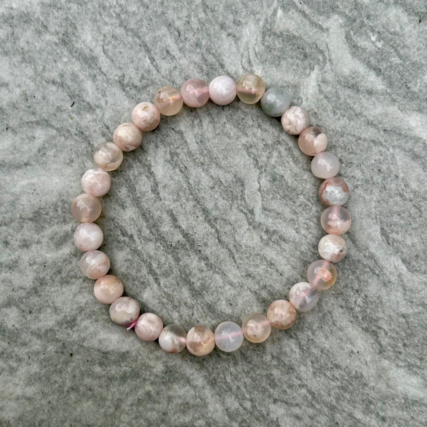 Flower Agate Bracelets 6mm