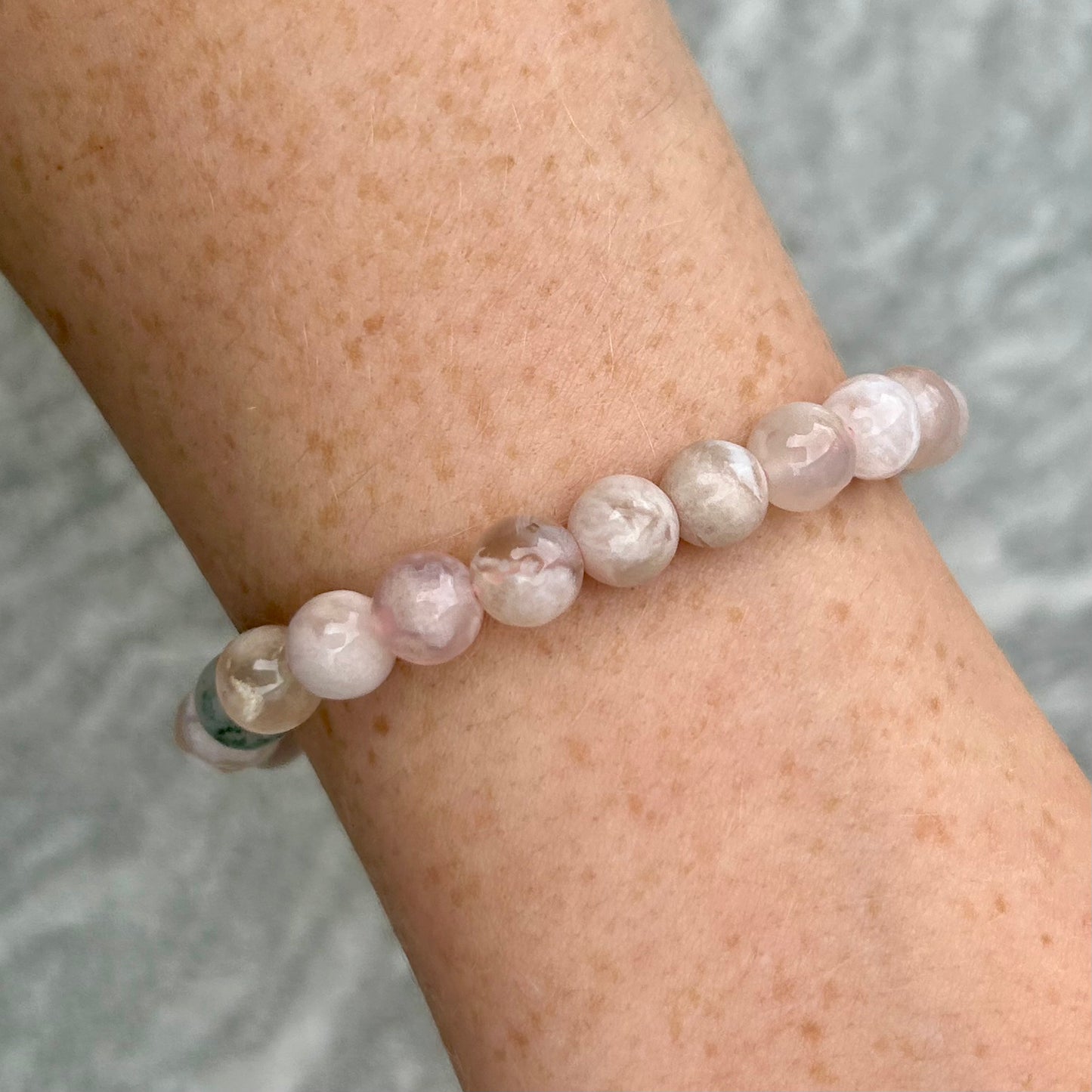 Flower Agate Bracelets 6mm