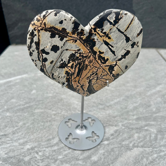 Picture Jasper Heart On Stand