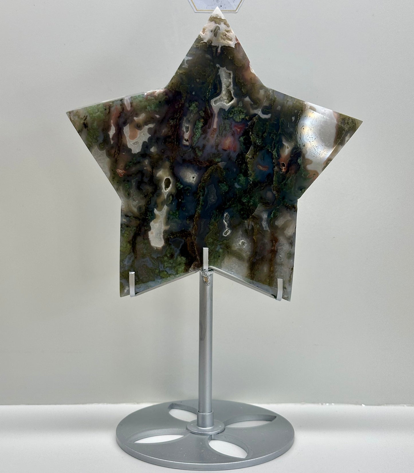 Moss Agate Stars On Stand ( Star 6)