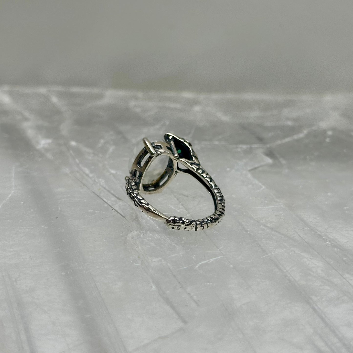 MoonStone 925 Adjustable Ring