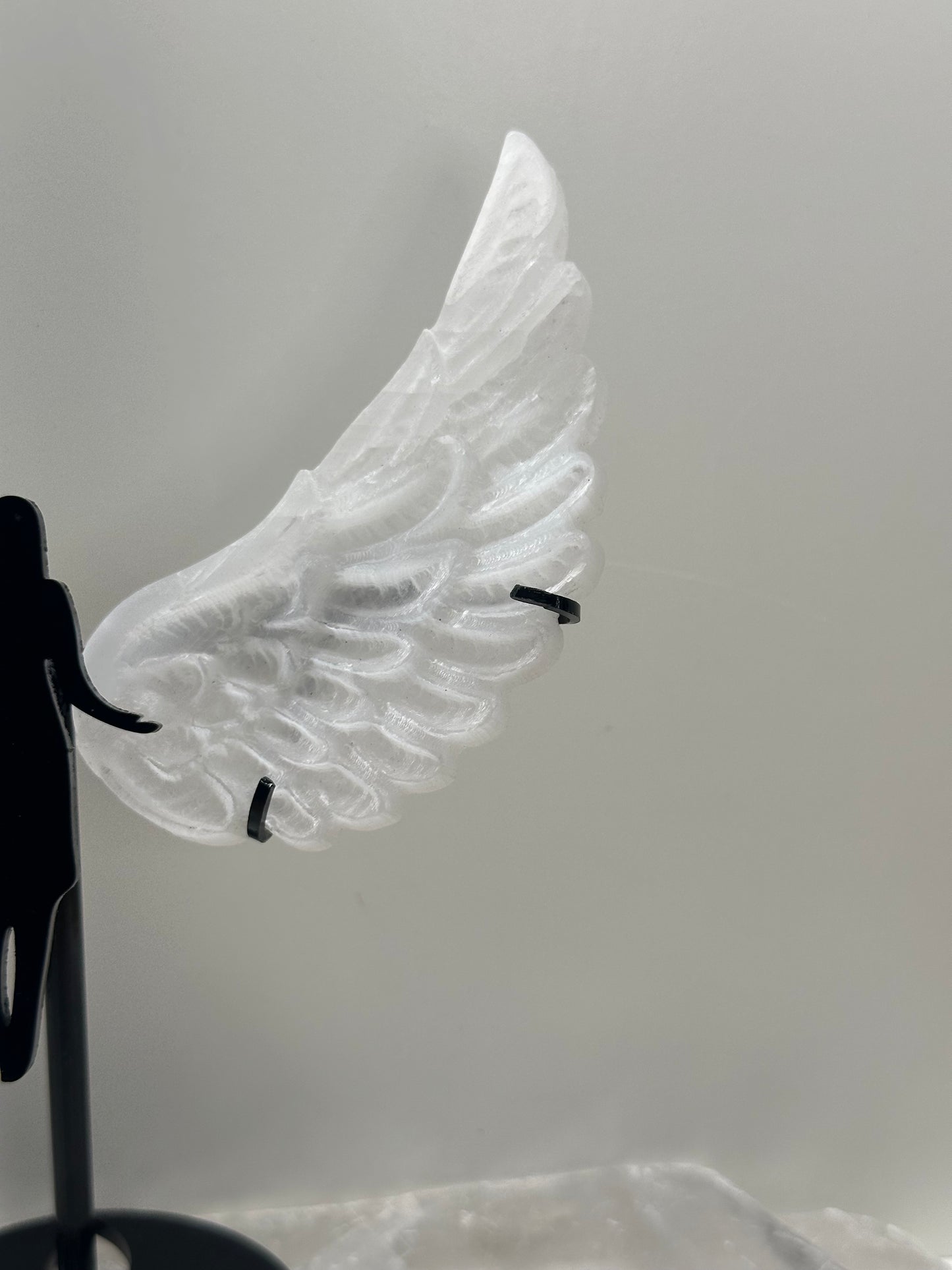 Selenite Angle Carving Wings