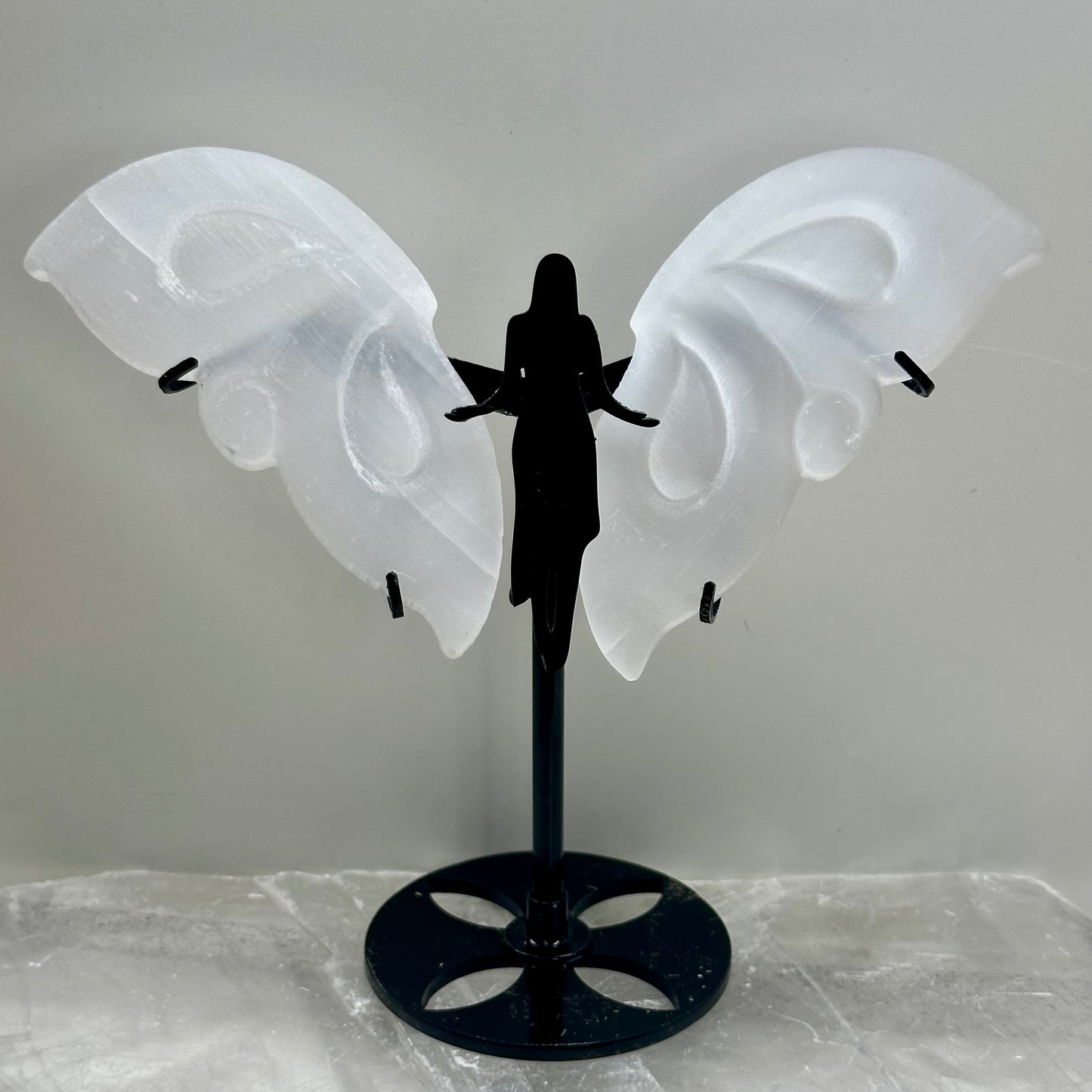 Selenite Angle Carving Wings