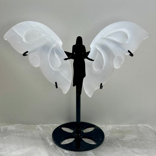 Selenite Angle Carving Wings