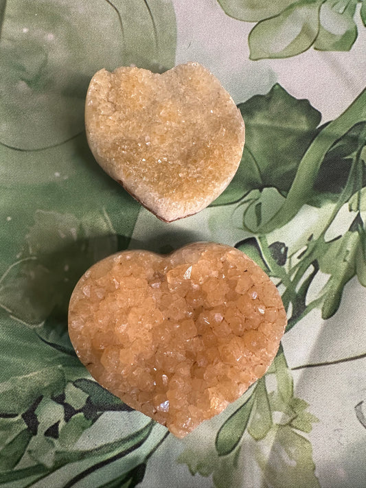 Citrine Cluster Hearts