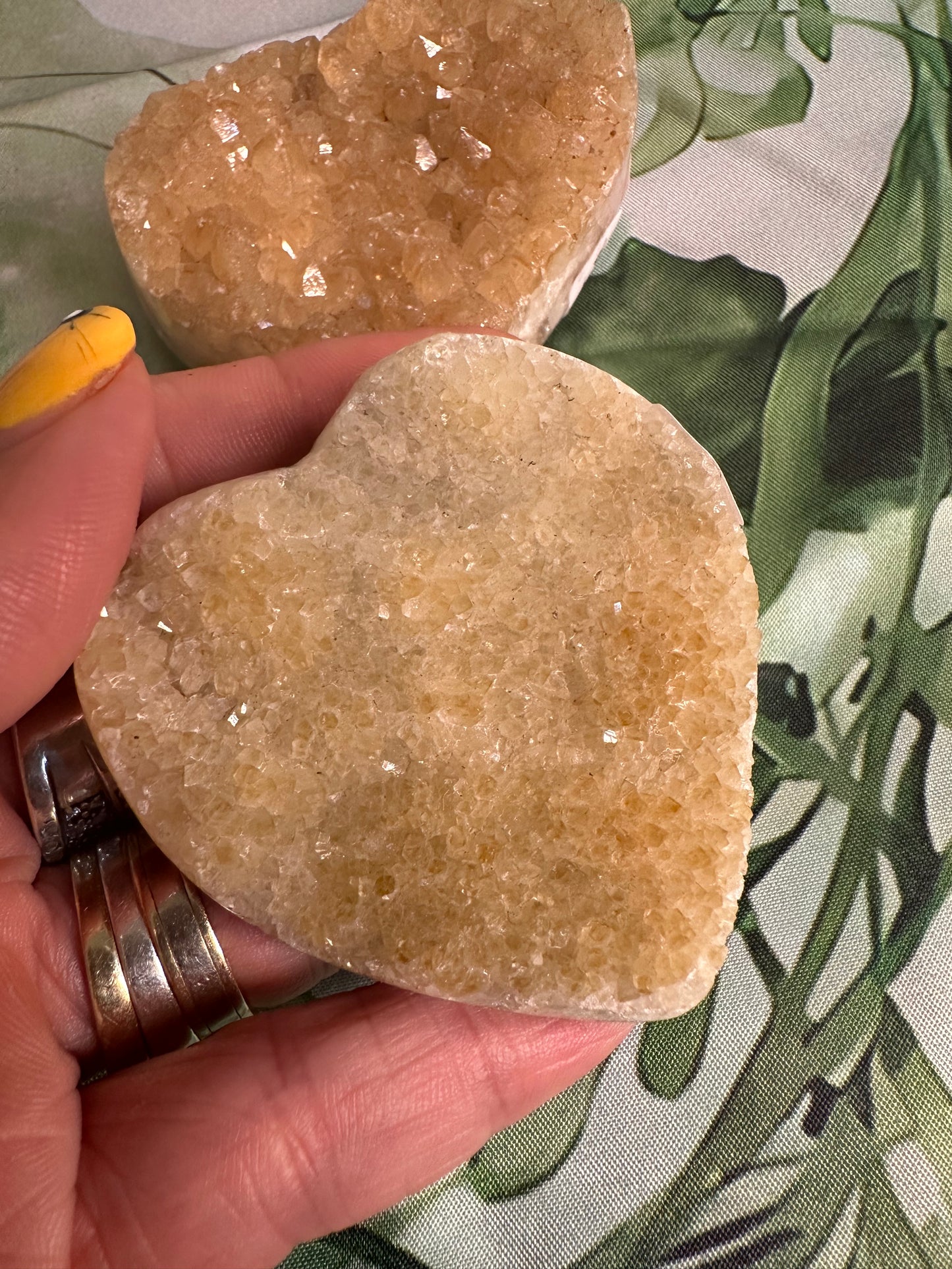 Citrine Cluster Hearts