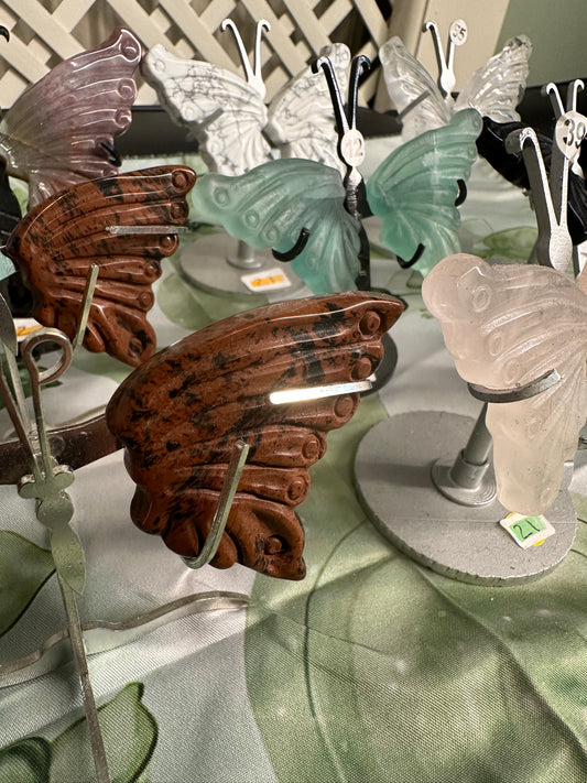 Crystal Butterflies on Stands
