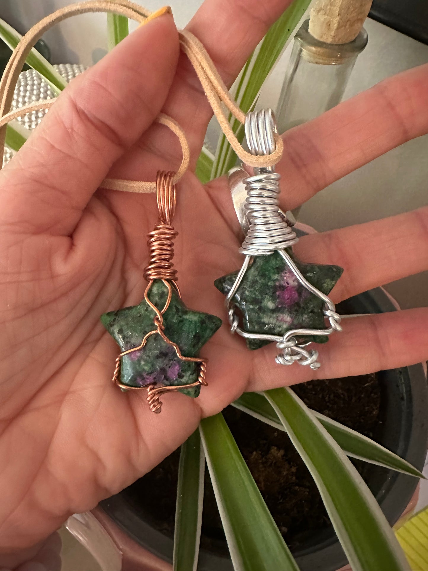 Lee's Makes - Ruby Zoisite Pendant