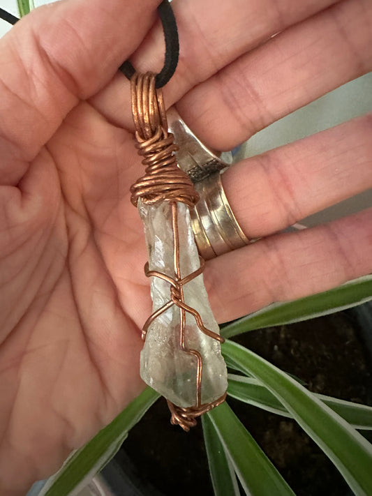 Lee's Makes - Green Quartz Pendant