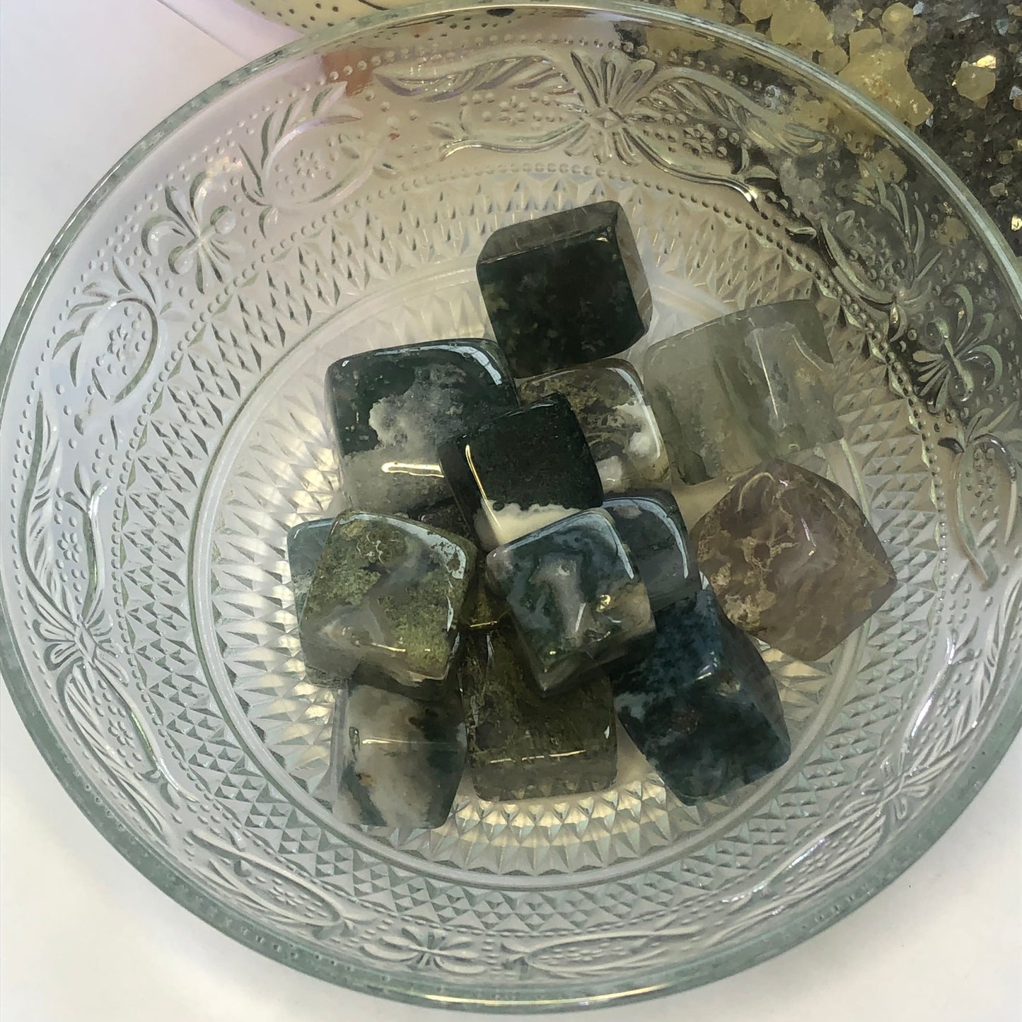 Moss Agate Cubes