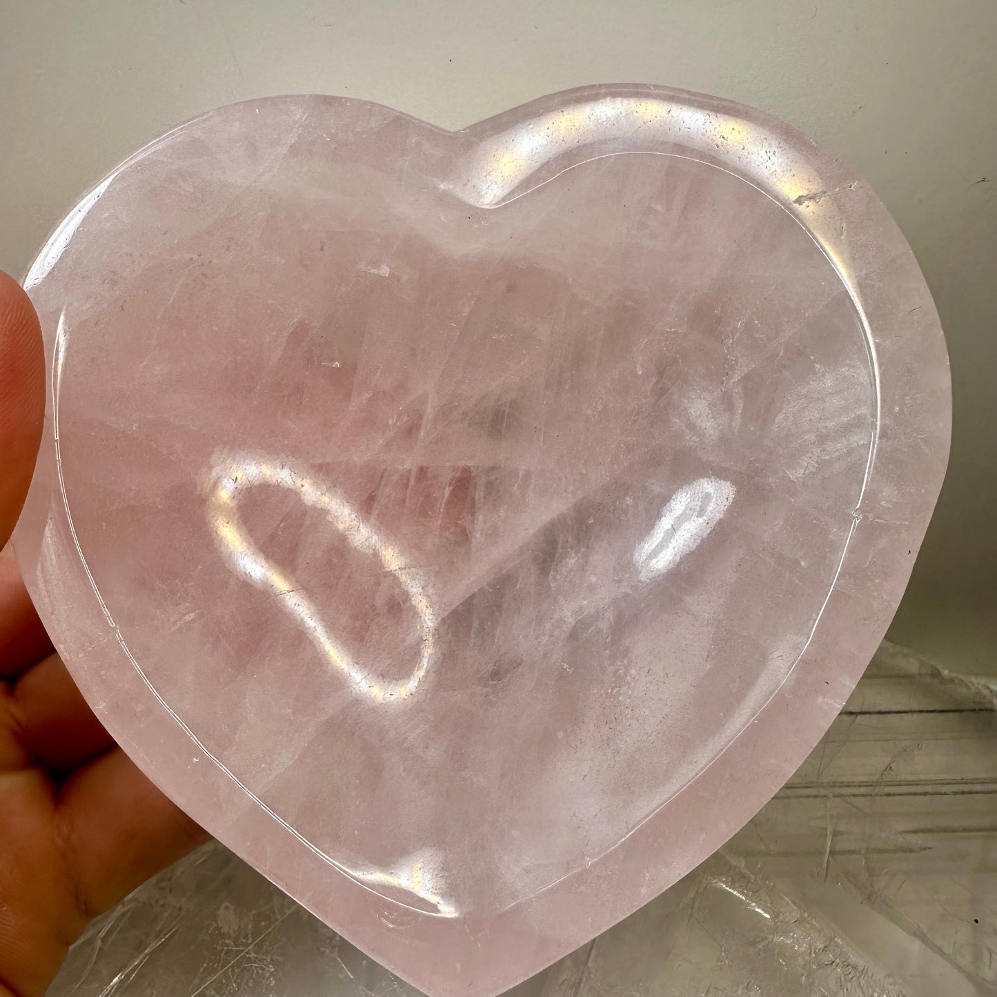 Rose Quartz Heart Bowl (10cm)