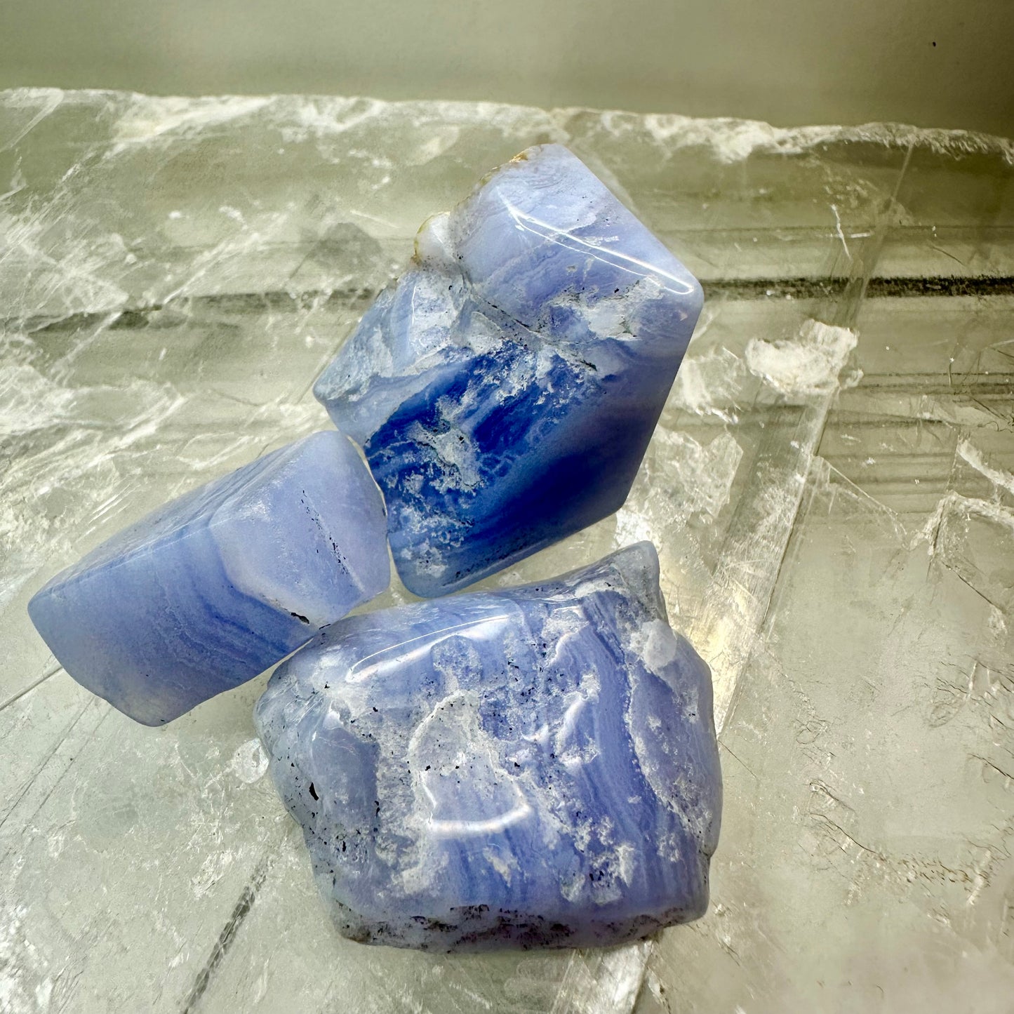 Blue Lace Tumbles