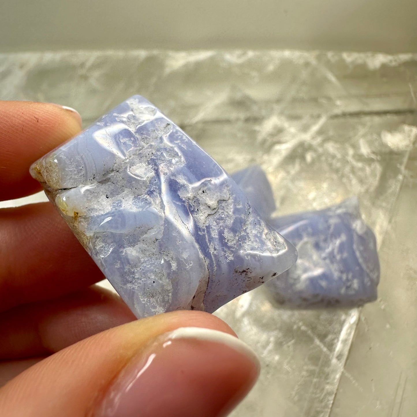 Blue Lace Tumbles