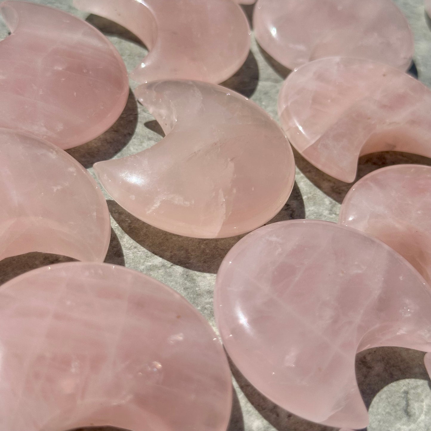 Rose Quartz Moons (4.5cm)