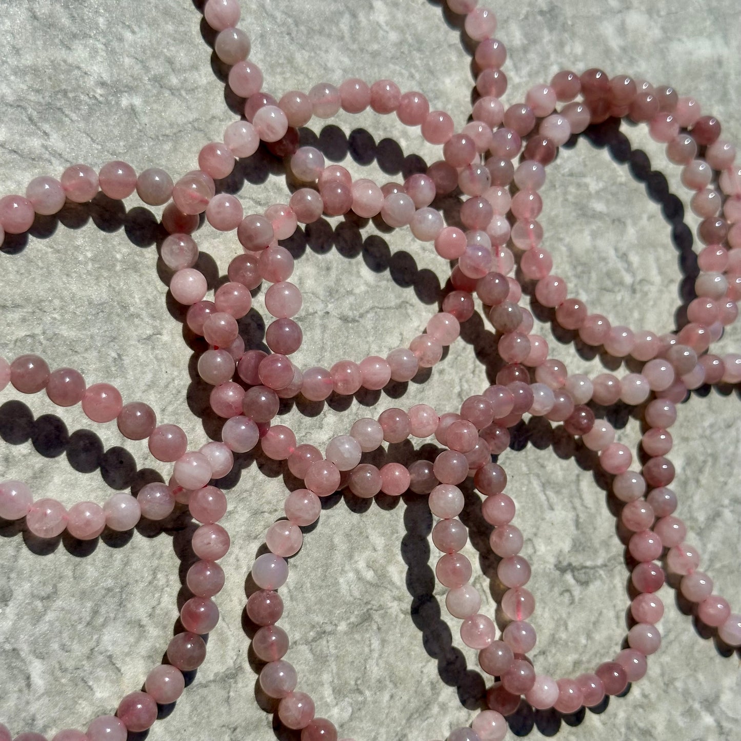 Purple rose Quartz 6mm Bracelets