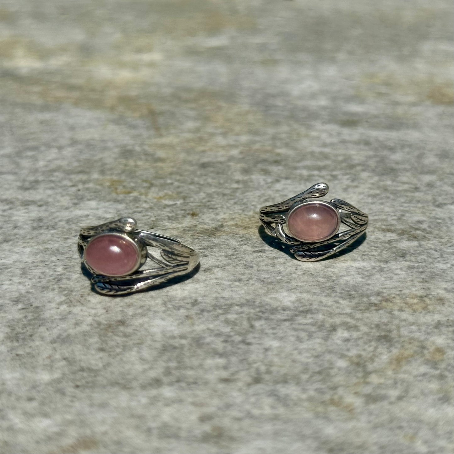 Rose Quartz Adjustable Ring