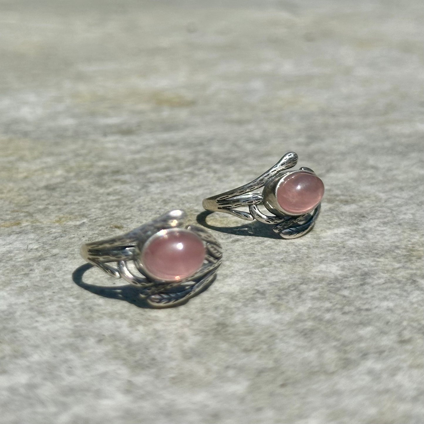 Rose Quartz Adjustable Ring