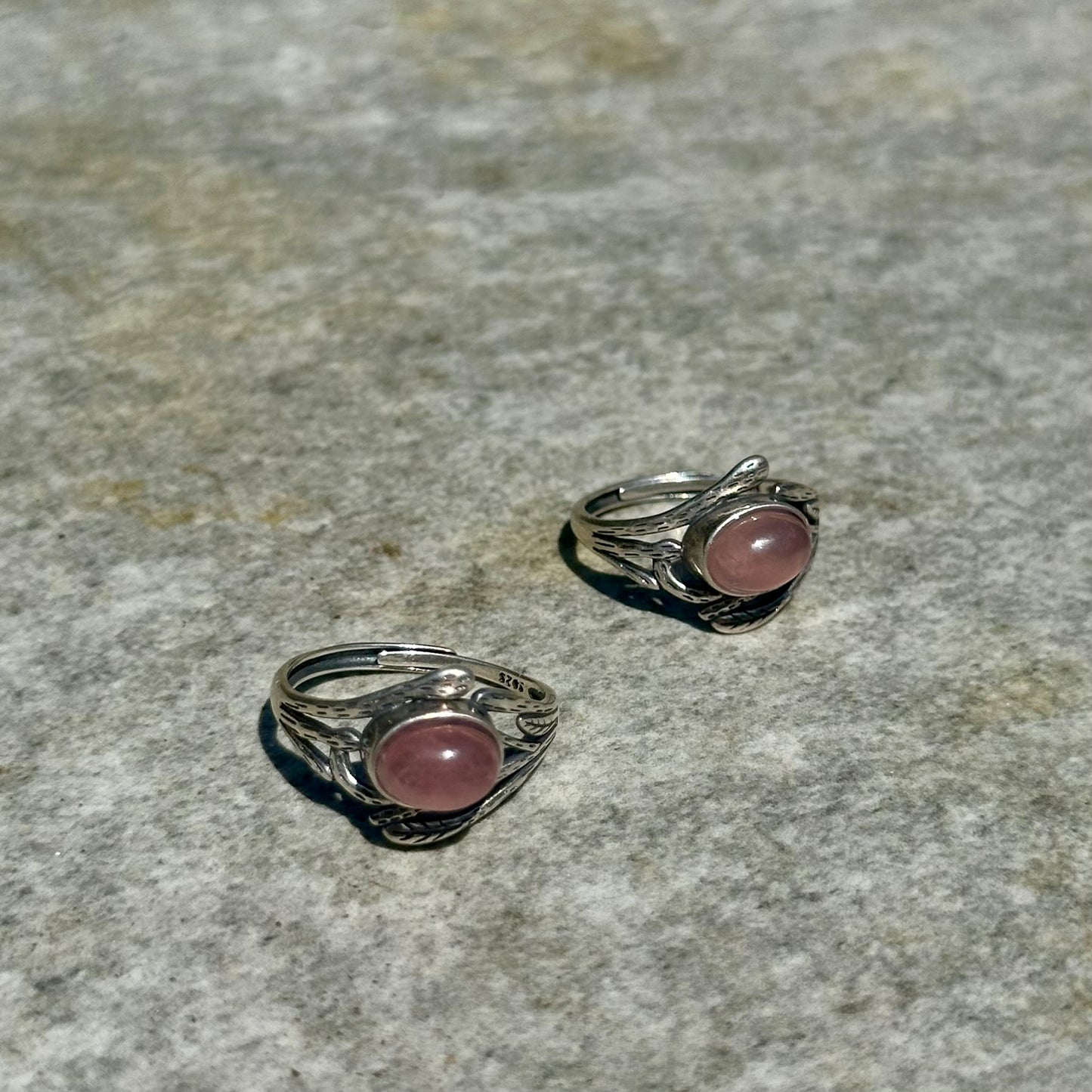 Rose Quartz Adjustable Ring