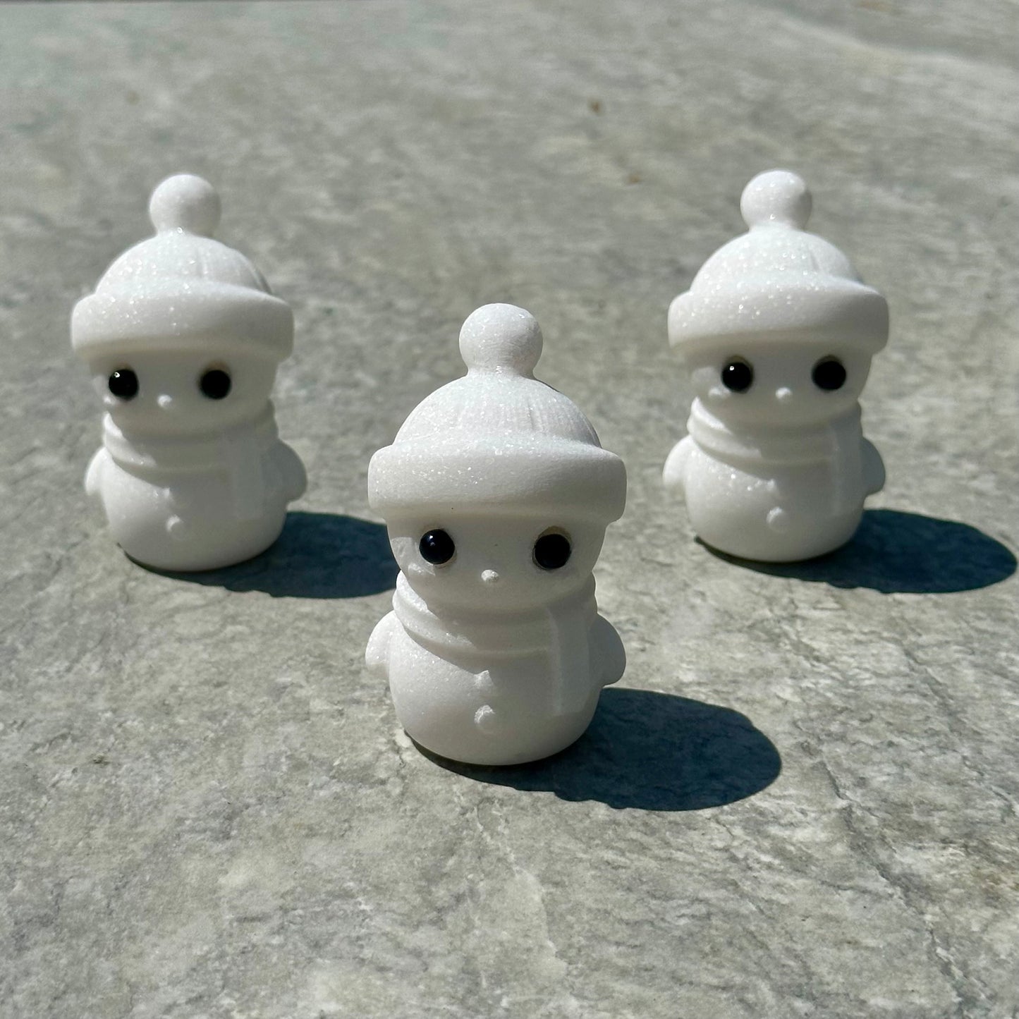 White Jade Snow Man Carving (6cm)
