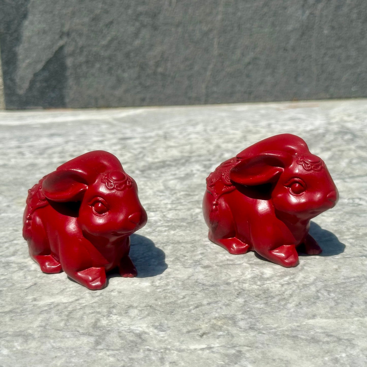 Cinnabar Wealth Rabbit Carving