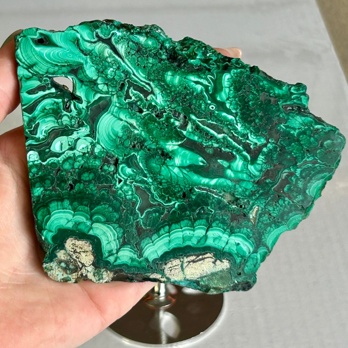 Malakite Slab On Stand