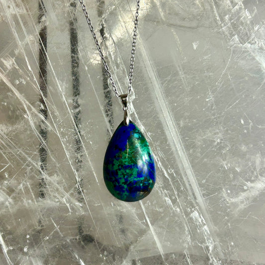 Azurite & Malachite Pendant 925 Sliver