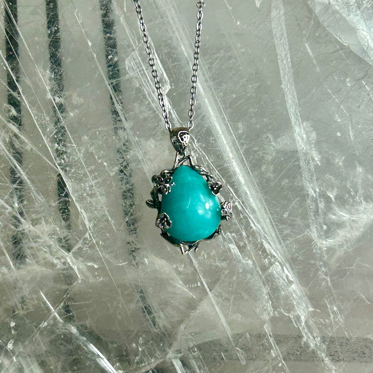 925 Silver Amazonite Pendant