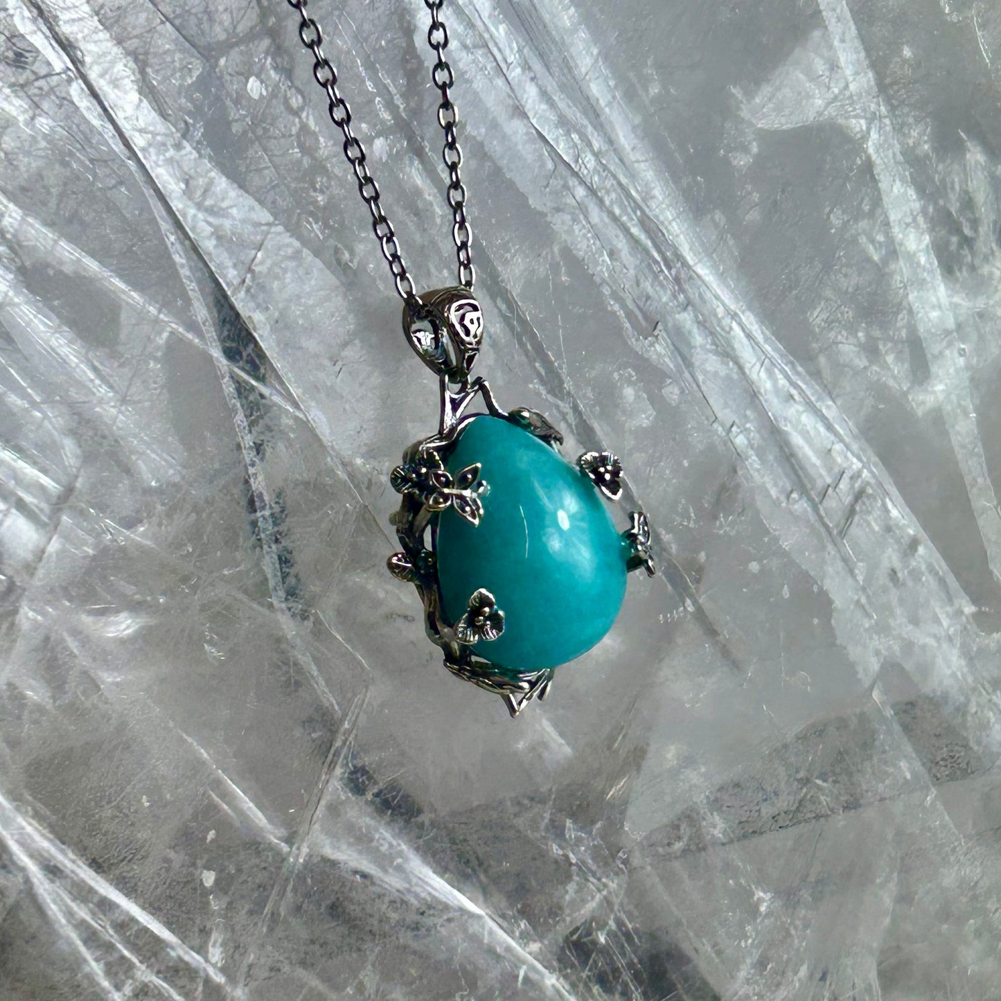 925 Silver Amazonite Pendant